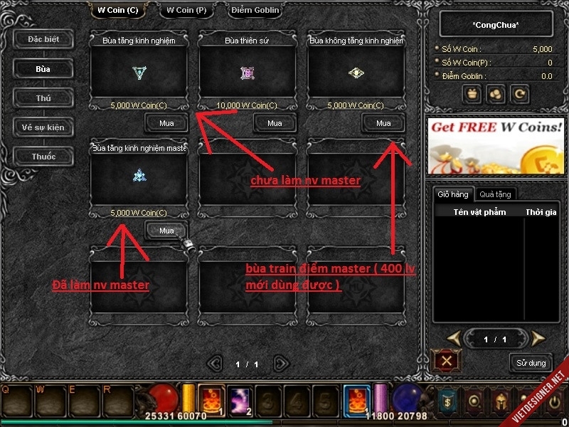 cac lenh co ban mu online